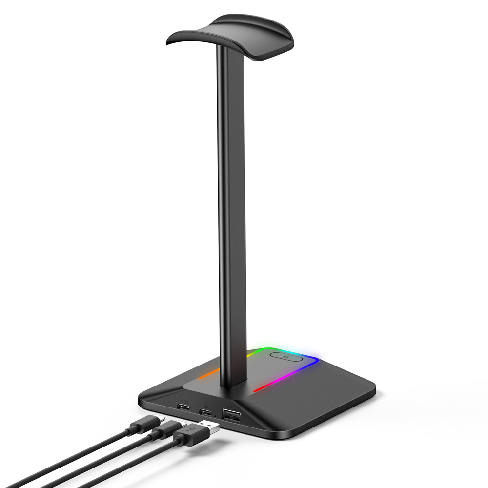 Supporto per Cuffie Gaming New Bee Z8 RGB con Illuminazione a 7 Colori e Porta USB-C – Design Stabile e Antiscivolo