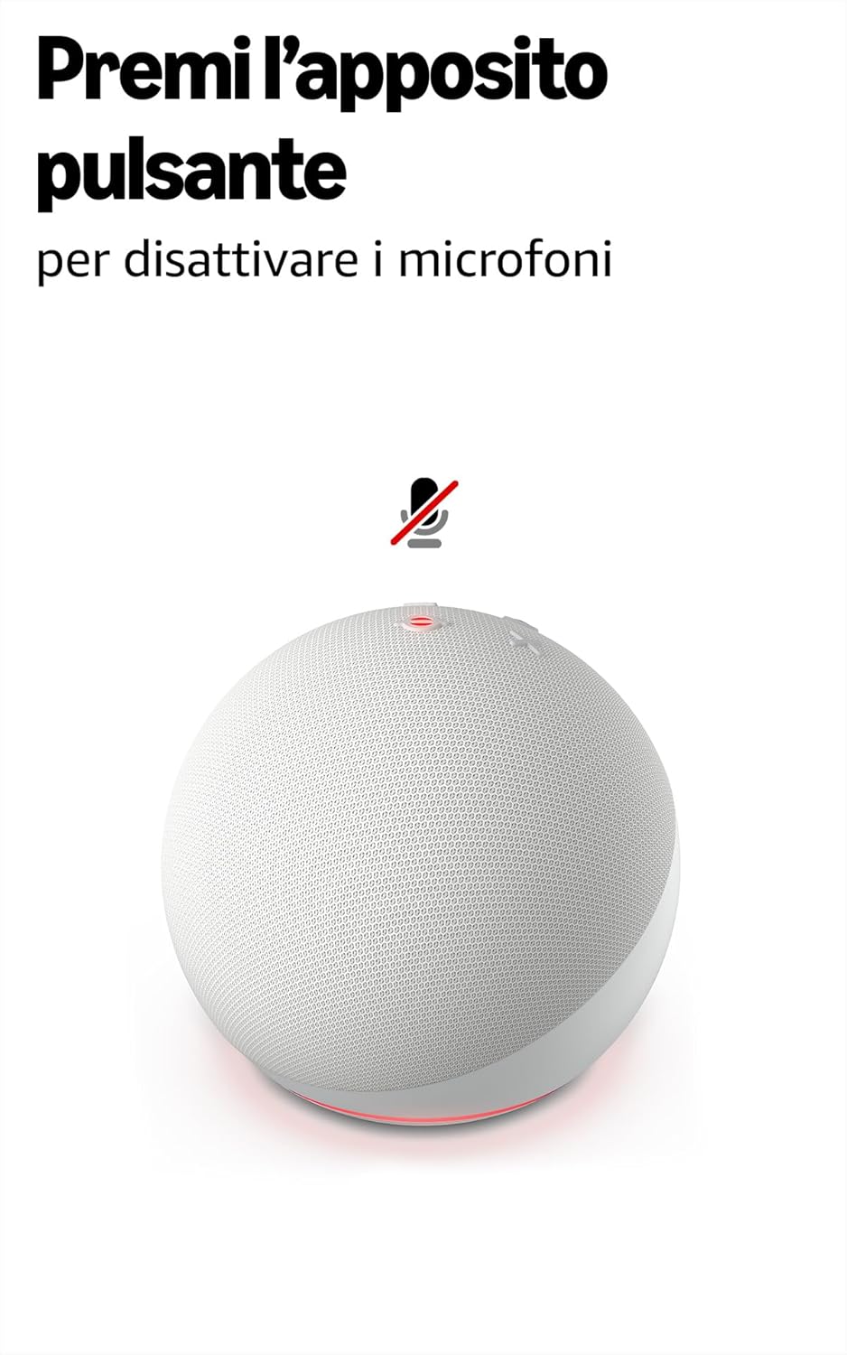 Echo Dot (Ultimo Modello) – Altoparlante Smart Wi-Fi e Bluetooth con Alexa | BIANCO GHIACCIO