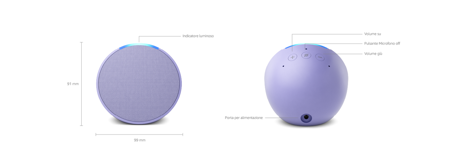 Echo Pop – Altoparlante Smart con Alexa | Suono Potente e Design Compatto