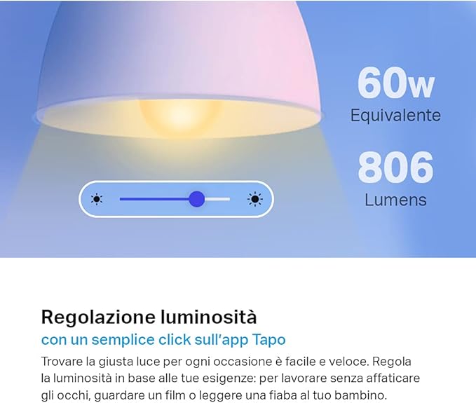 Tapo L530E Lampadina WiFi Intelligente LED Smart Multicolore