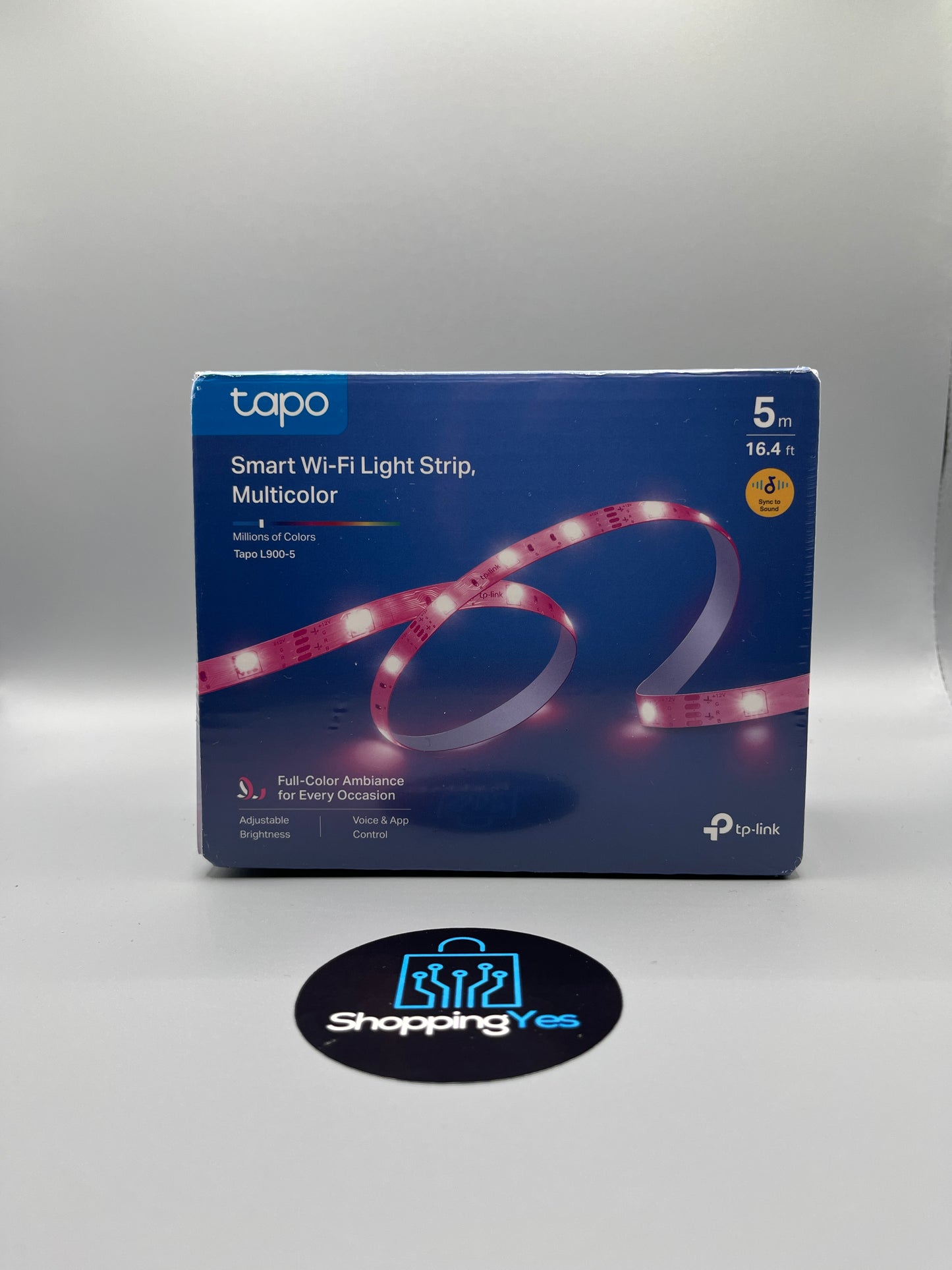 Tapo L900-5 Striscia LED Smart Wi-Fi 5m, Controllo Vocale Compatibile con Alexa e Google.