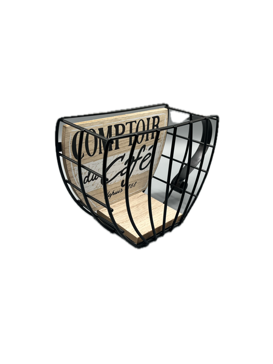 Porta Capsule “Comptoir du Café” – Design Vintage da Parete + adesivo omaggio