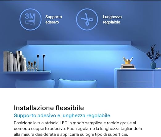 Tapo L900-5 Striscia LED Smart Wi-Fi 5m, Controllo Vocale Compatibile con Alexa e Google.